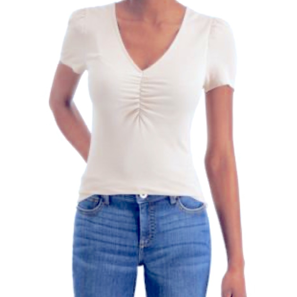 INC Ribbed Ruched Top
